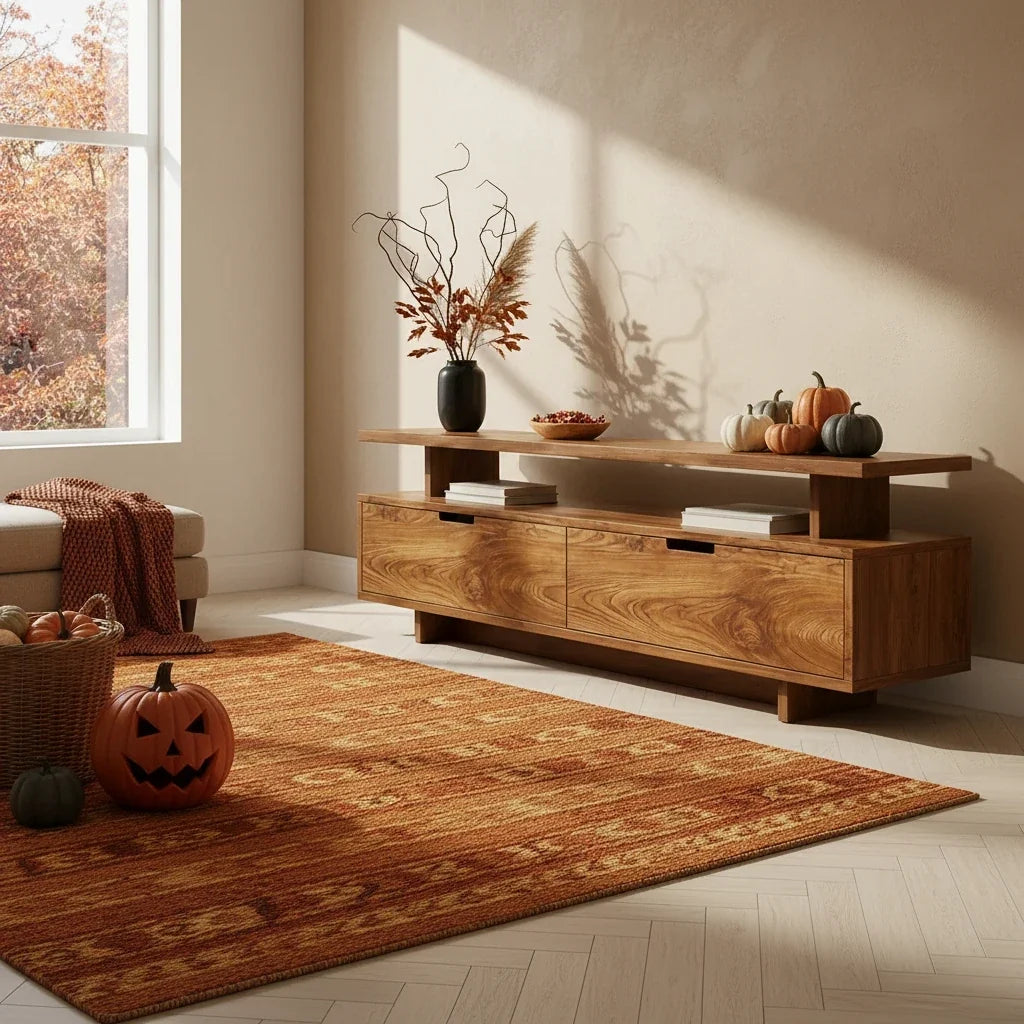 Low Profile TV Stands: Keep Halloween Decor Under the Screen