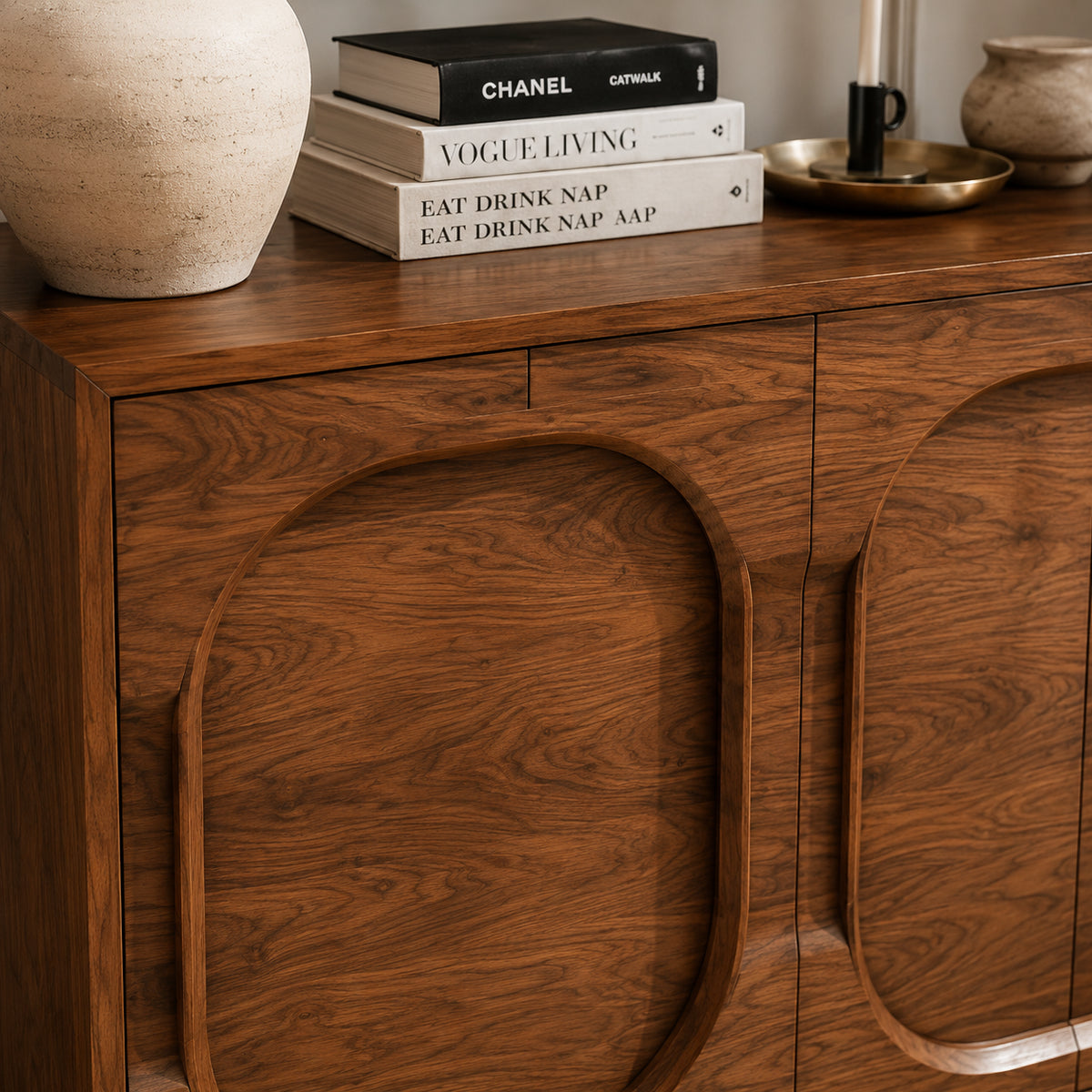 Arched Storage Sideboards in Natural Solid Wood for Dining - Rustiracraft
