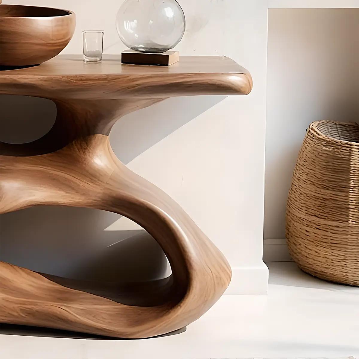 FlowForm Vanity – Sculpted Solid Wood Bathroom - Rustiracraft