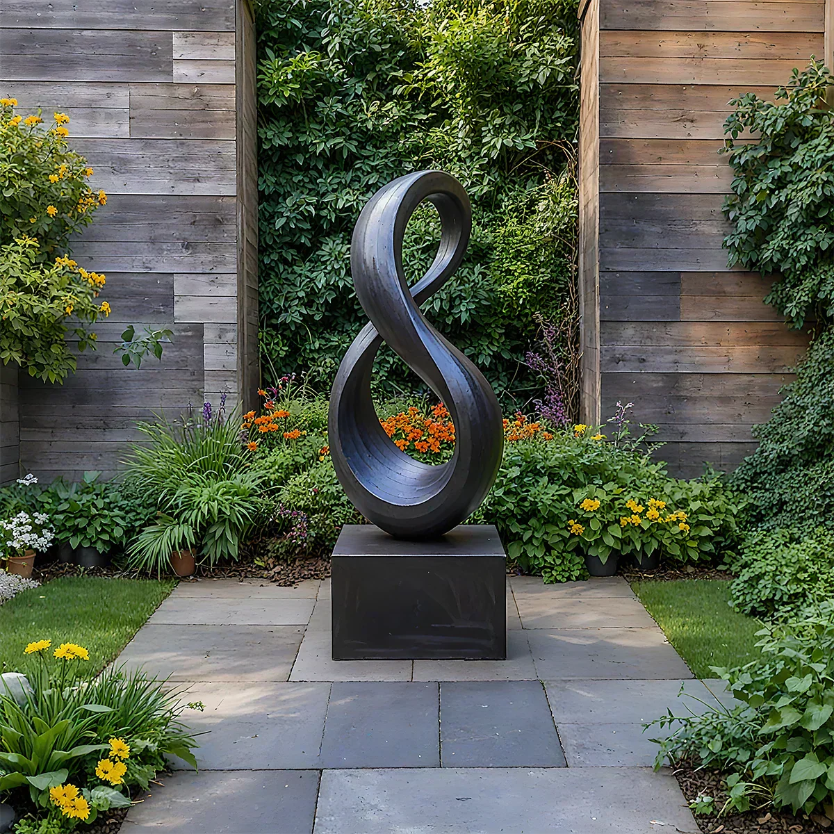 Modern Infinity Abstract Sculpture for Home & Gallery Display - Rustiracraft