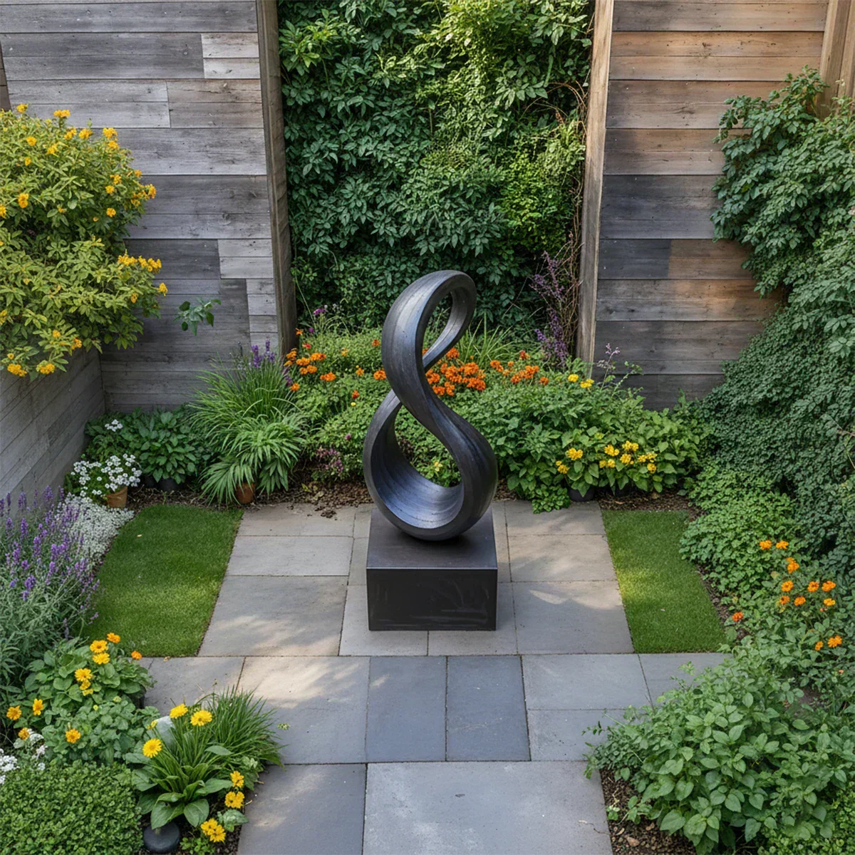 Modern Infinity Abstract Sculpture for Home & Gallery Display - Rustiracraft