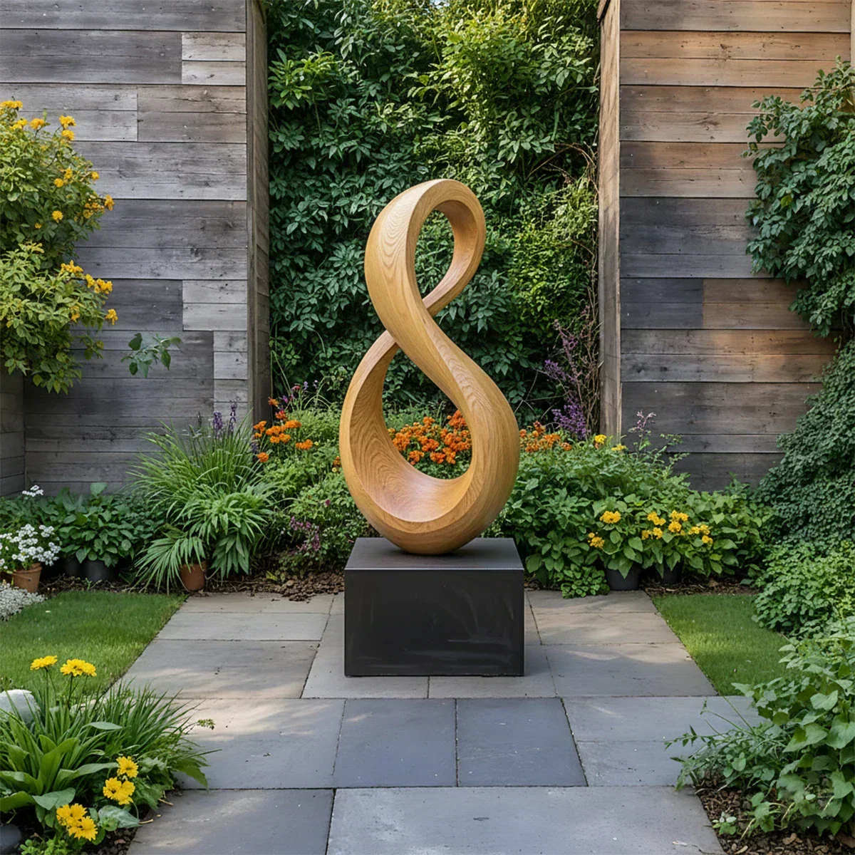 Modern Infinity Abstract Sculpture for Home & Gallery Display - Rustiracraft