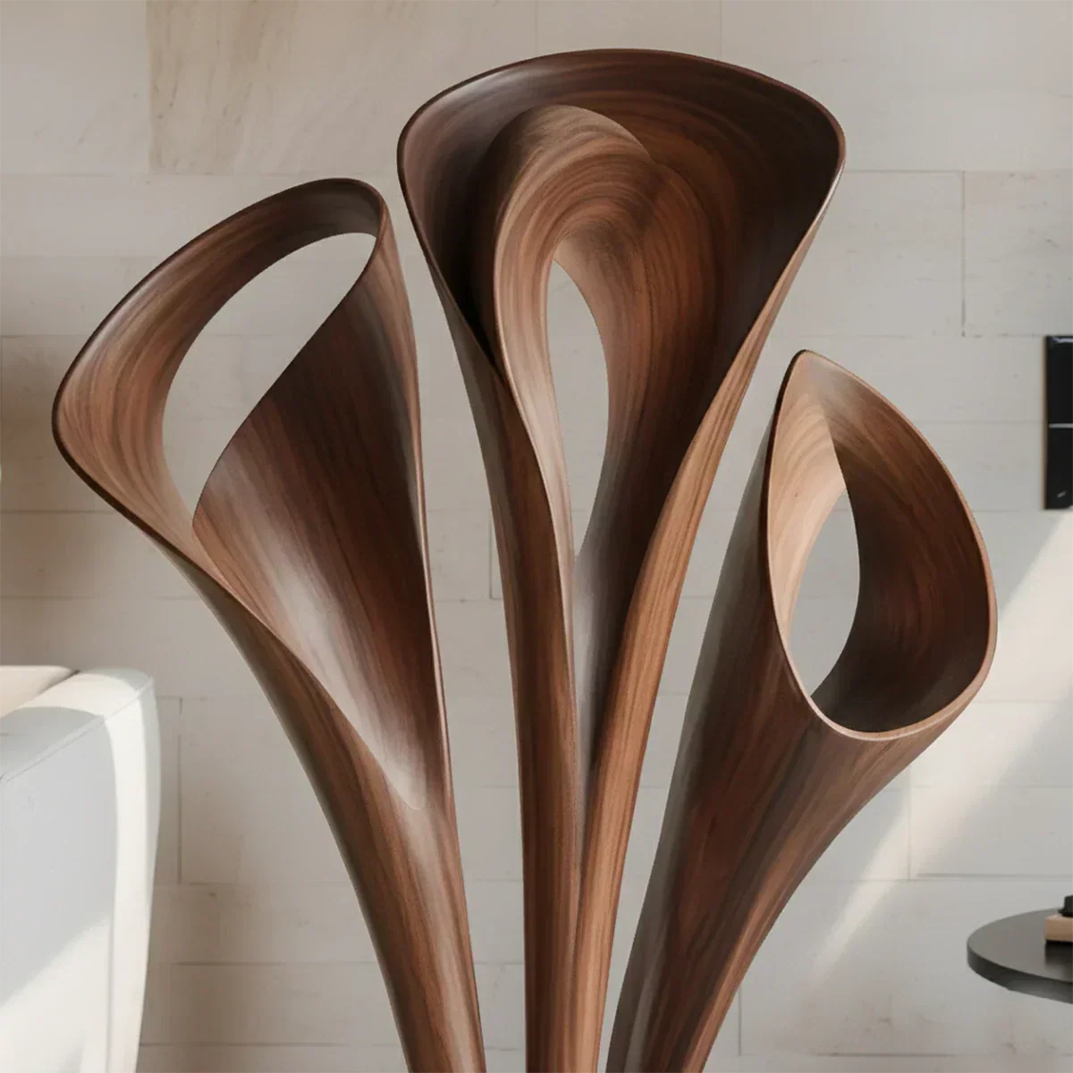 Modern Petal-Form Abstract Sculpture for Artistic Interiors - Rustiracraft