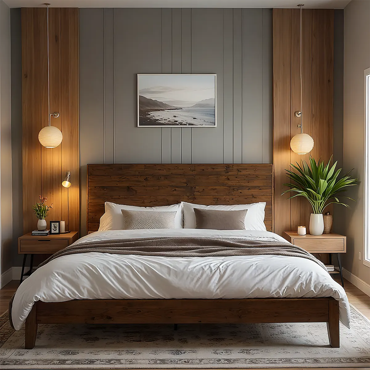 Modern Platform Design Natural Wood Bed – Luxurious & Durable - Rustiracraft