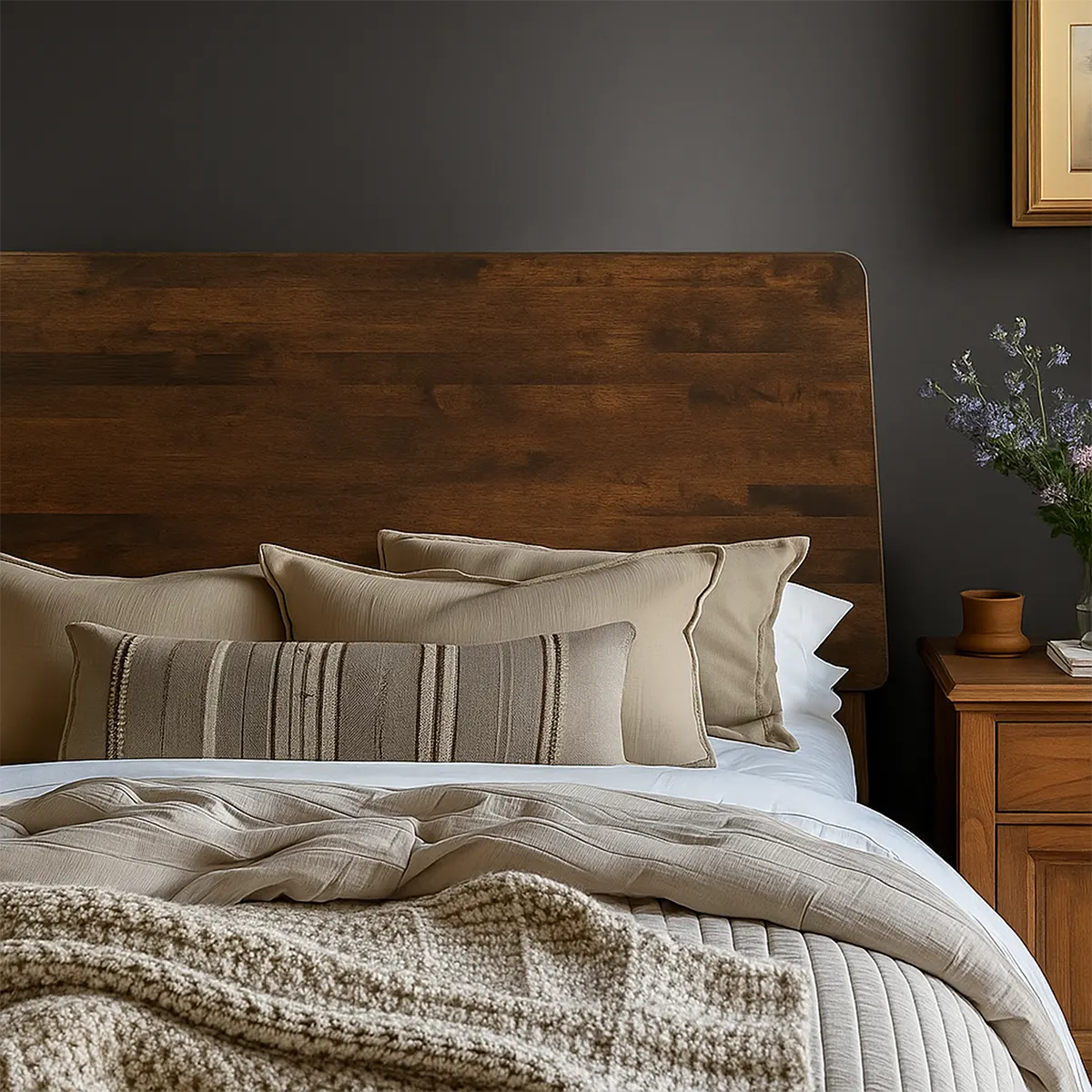 Modern Platform Design Natural Wood Bed – Luxurious & Durable - Rustiracraft