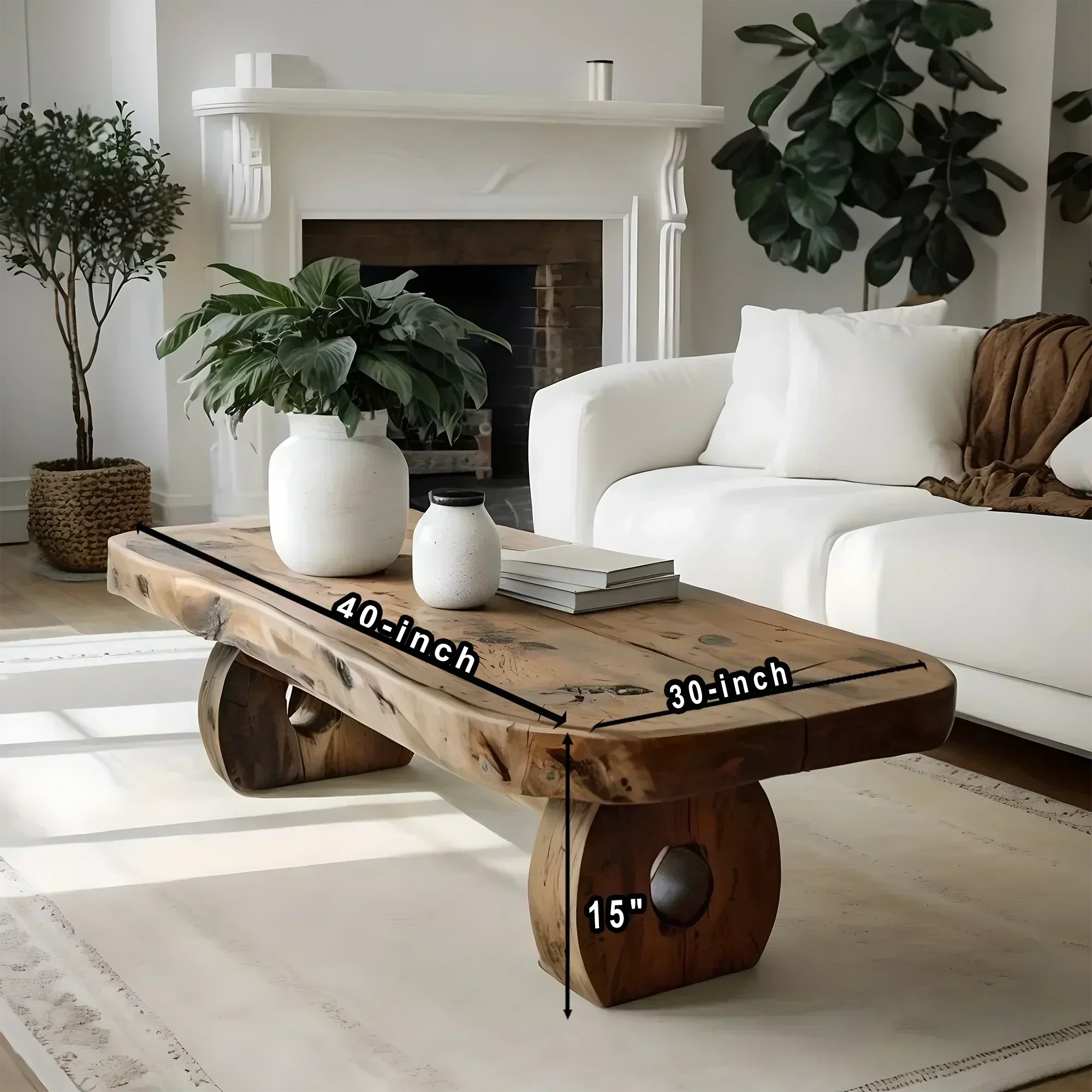 New Generation Solid Wood Coffee Table – Modern Rustic Handmade Design - Rustiracraft