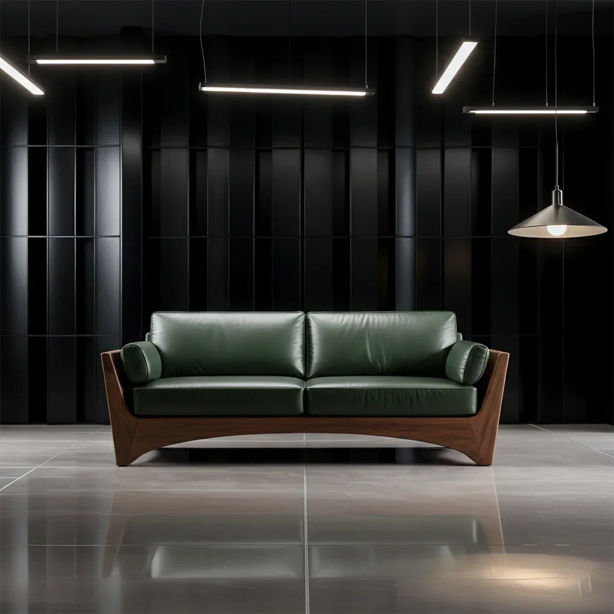 Premium Leather Solid Wood Sofa – Modern Rustic Minimalist - Rustiracraft