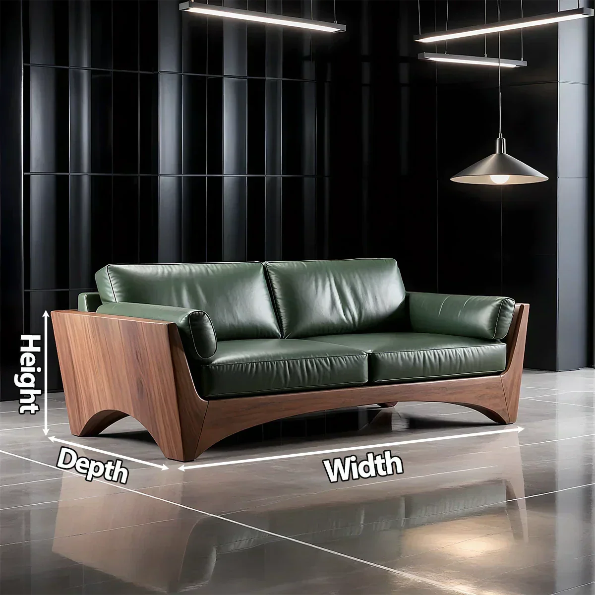 Premium Leather Solid Wood Sofa – Modern Rustic Minimalist - Rustiracraft