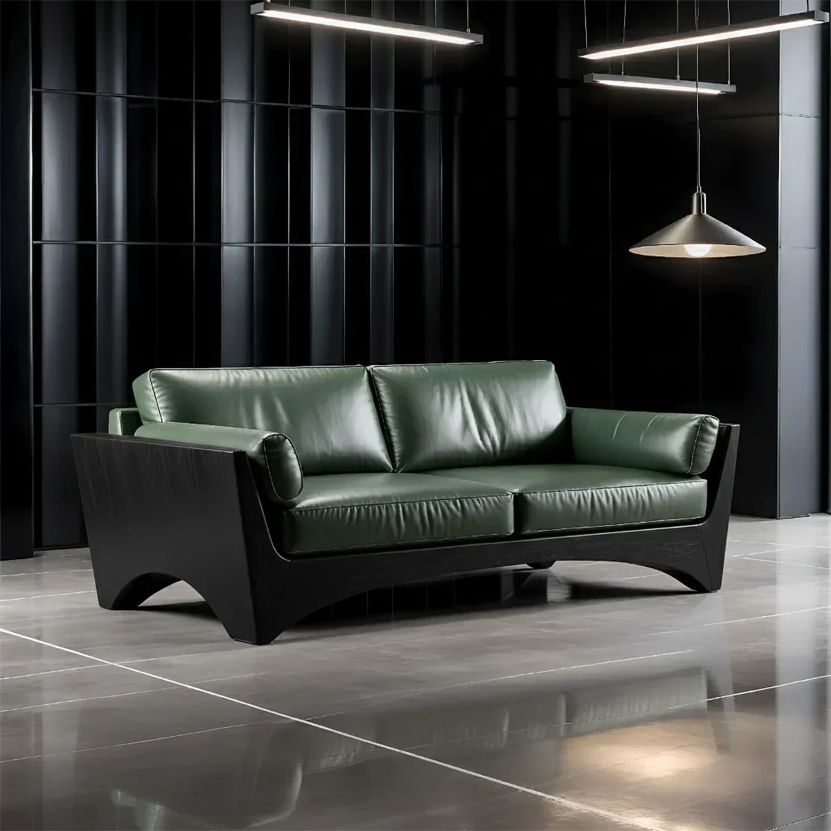 Premium Leather Solid Wood Sofa – Modern Rustic Minimalist - Rustiracraft