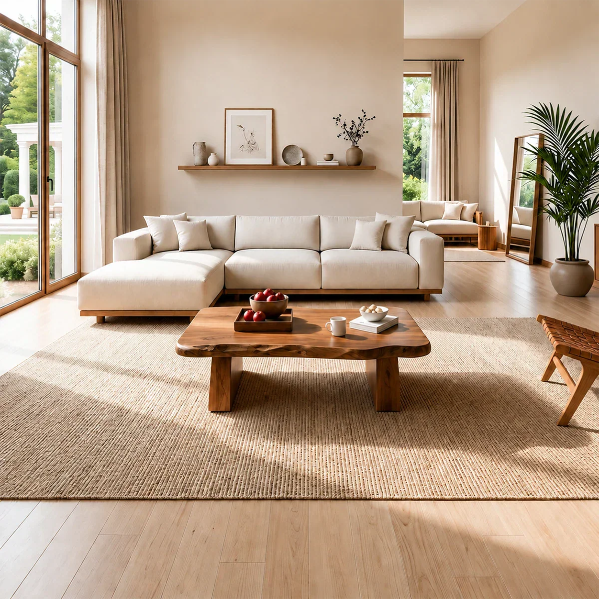Premium Solid Wood Coffee Table – Modern Minimalist Living Room Table - Rustiracraft