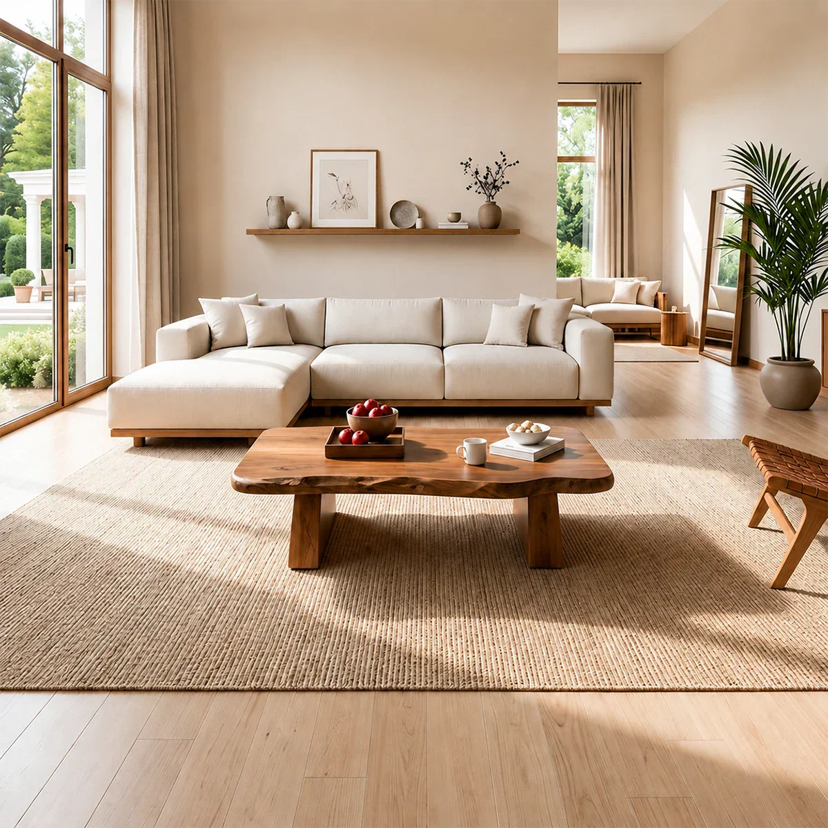 Premium Solid Wood Coffee Table – Modern Minimalist Living Room Table - Rustiracraft