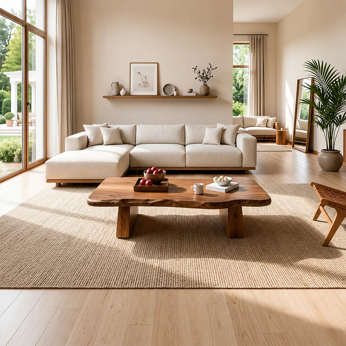 Premium Solid Wood Coffee Table – Modern Minimalist Living Room Table - Rustiracraft