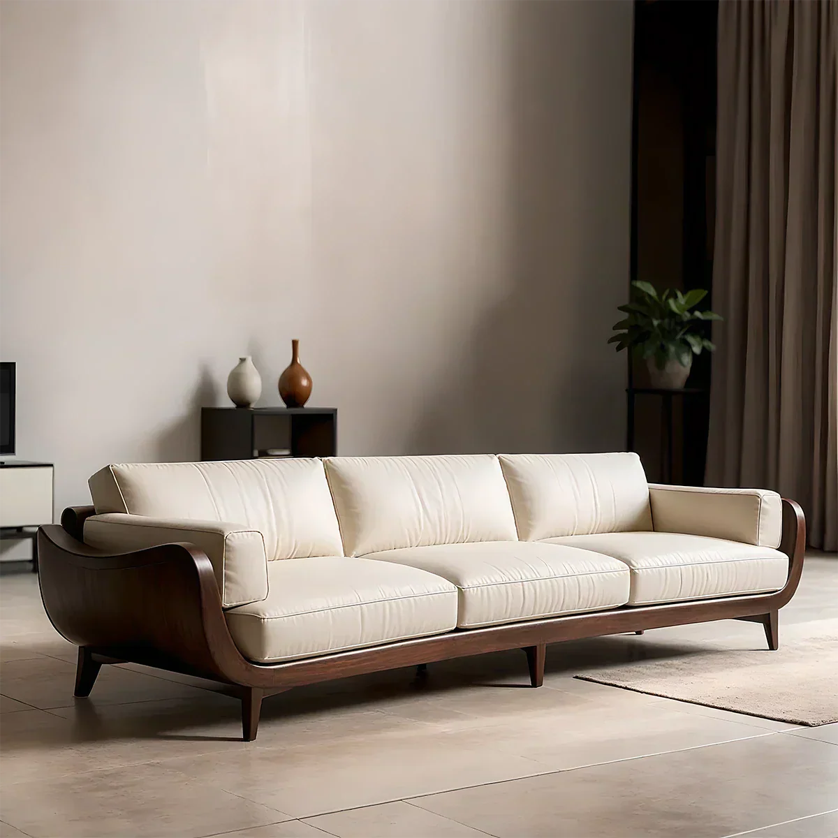 Solid Wood Sofa – Modern Classic Grace Reimagined - Rustiracraft