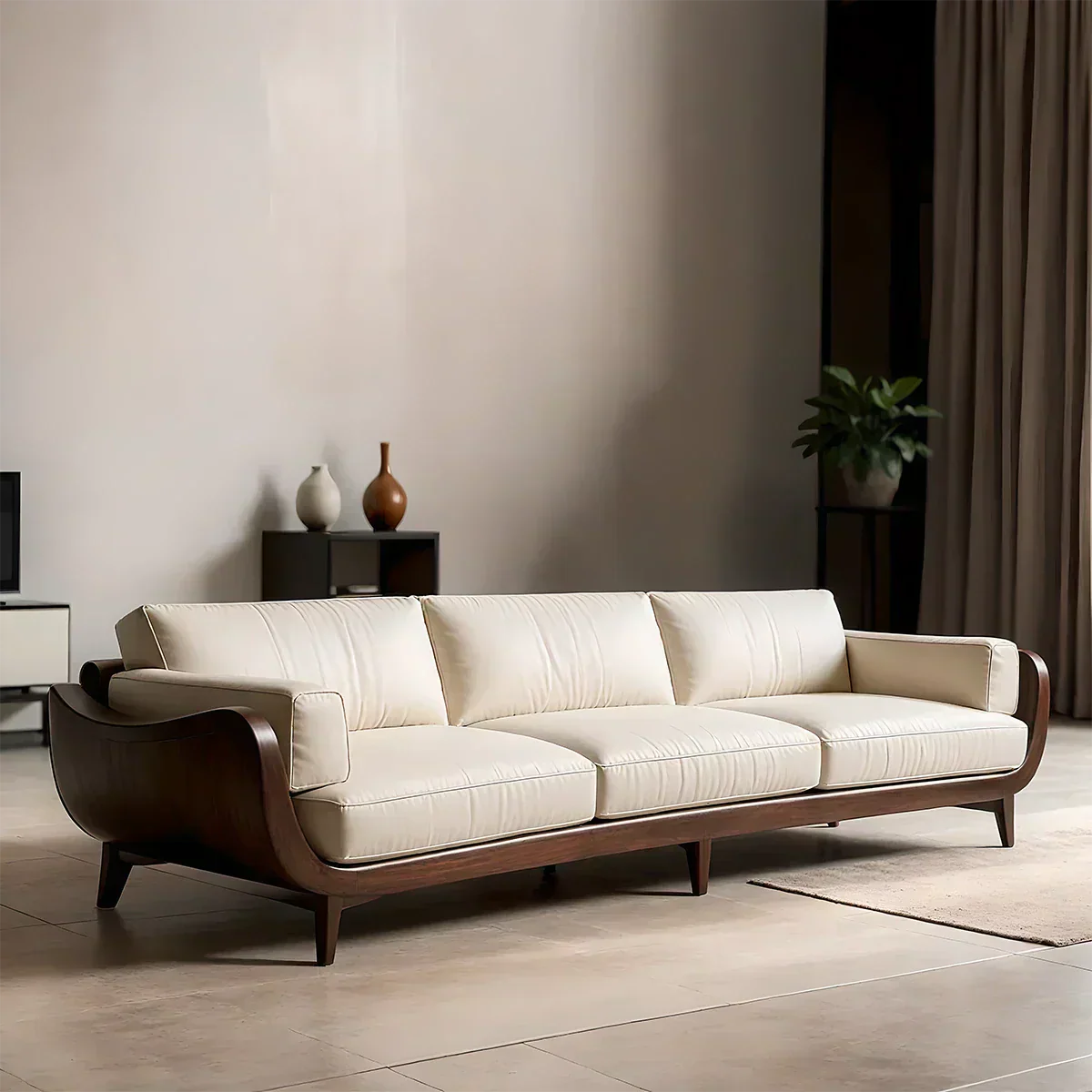 Solid Wood Sofa – Modern Classic Grace Reimagined - Rustiracraft
