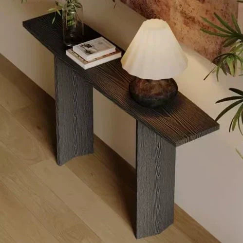 Wabi-Sabi Solid Wood Console Table – Minimalist Entryway - Rustiracraft