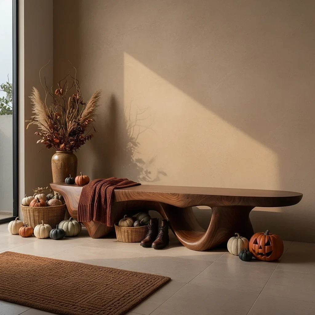 Halloween Party Seating: A Long Bench Beats Four Spare Chairs
