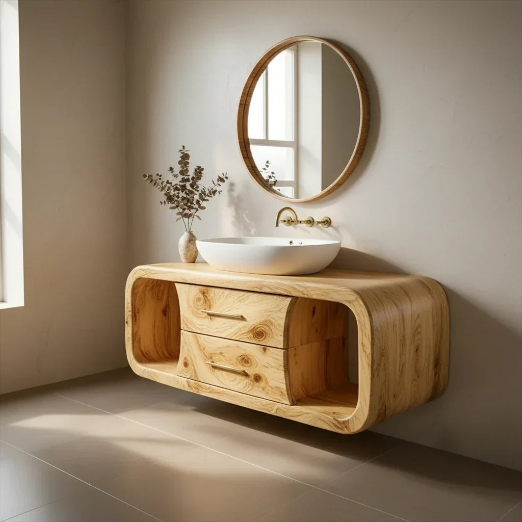 Statement Bathroom Vanities: A Shaped Body or a Decorated Box