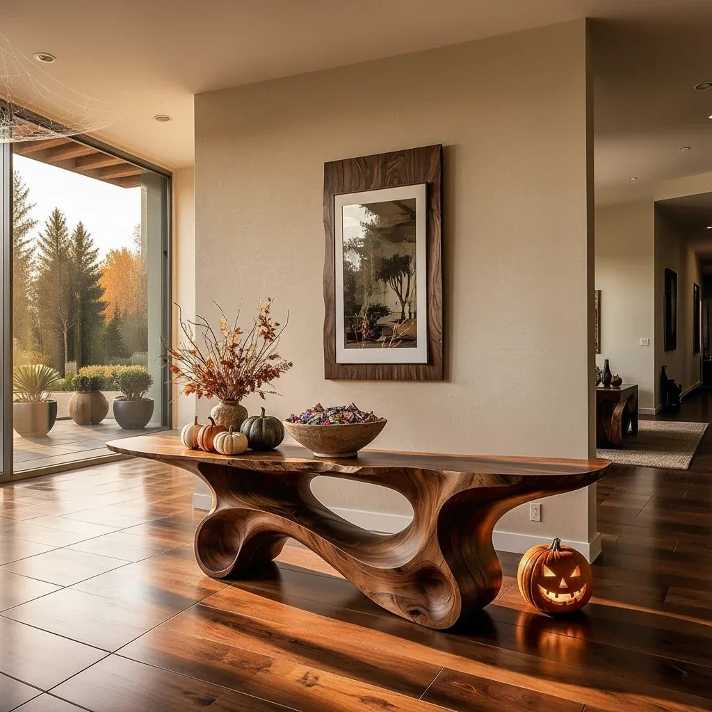 Trick-or-Treat Station: Setting Up an Entryway Console Table