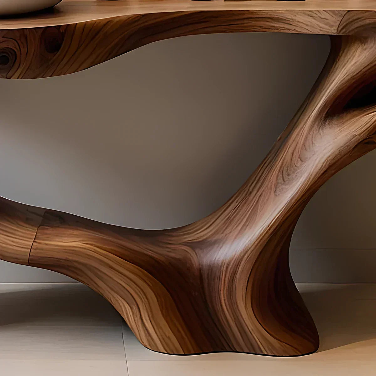 Double-Sculpted Wood Pedestal Vanity – Modern Bathroom Sink Table - Rustiracraft 