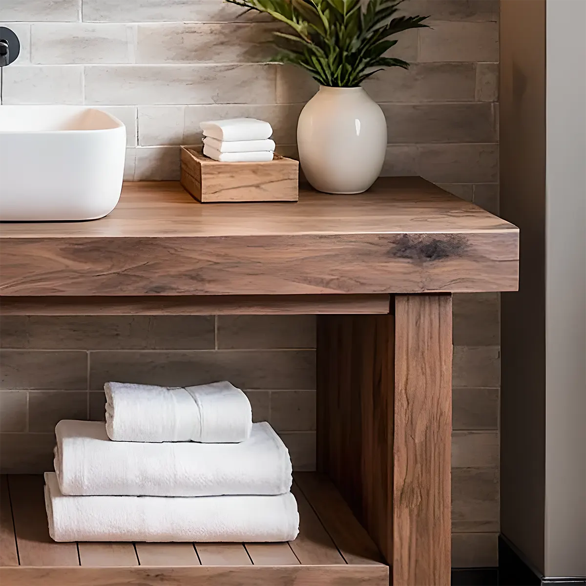 Elmstone Vanity – Solid Oak Farmhouse Bathroom Design - Rustiracraft 