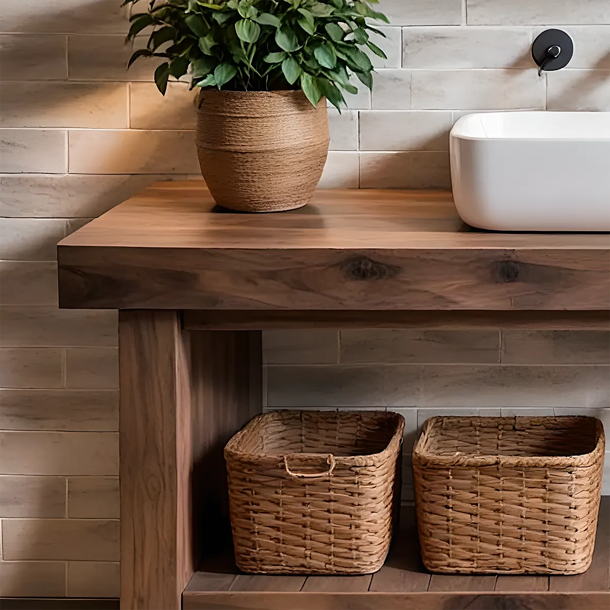 Elmstone Vanity – Solid Oak Farmhouse Bathroom Design - Rustiracraft 