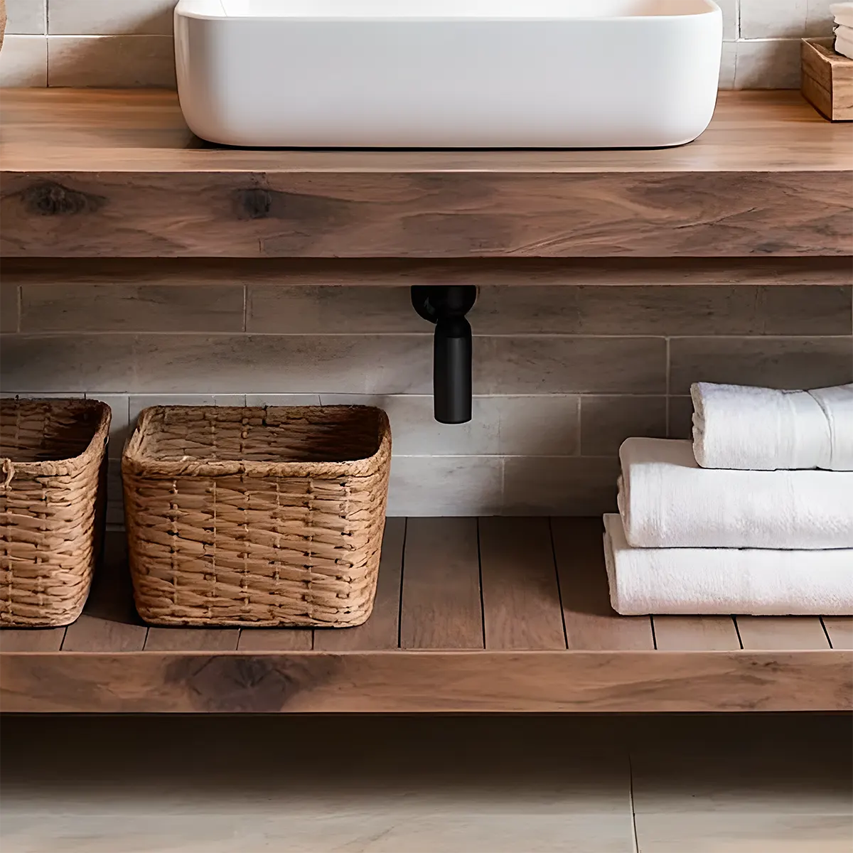 Elmstone Vanity – Solid Oak Farmhouse Bathroom Design - Rustiracraft 