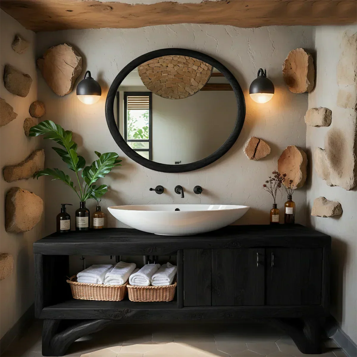 Handcrafted Live-Edge Rustic Solid Wood Bathroom Vanity - Rustiracraft 