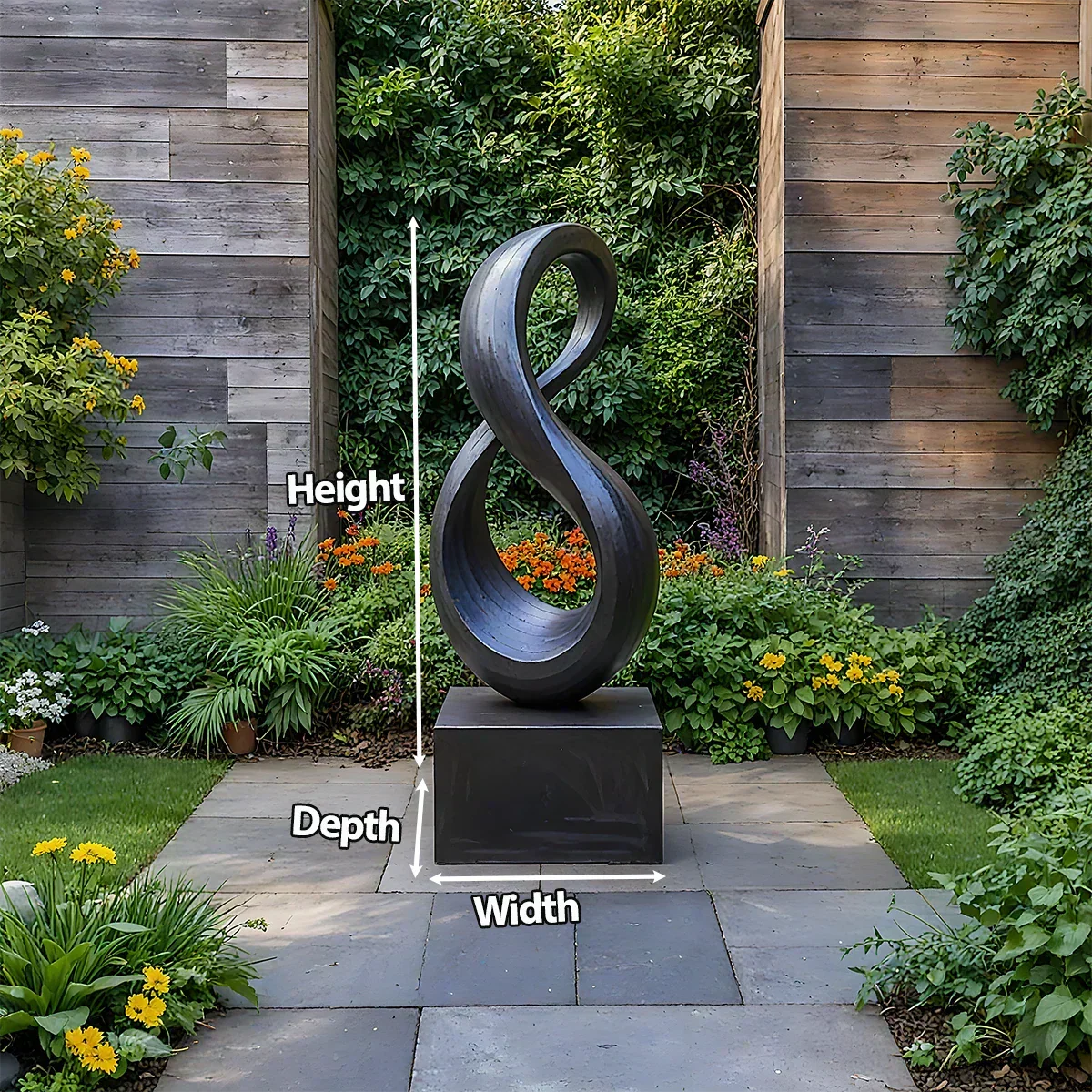 Modern Infinity Abstract Sculpture for Home & Gallery Display - Rustiracraft