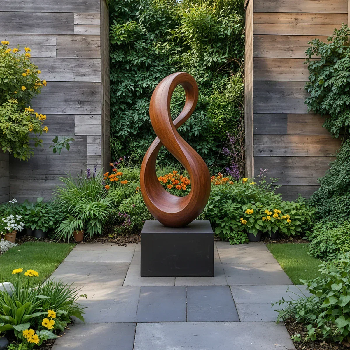 Modern Infinity Abstract Sculpture for Home & Gallery Display - Rustiracraft