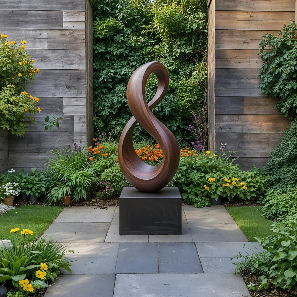 Modern Infinity Abstract Sculpture for Home & Gallery Display - Rustiracraft