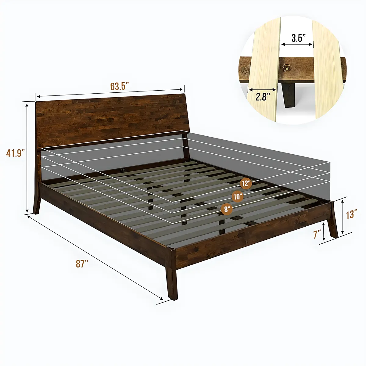 Modern Platform Design Natural Wood Bed – Luxurious & Durable - Rustiracraft 