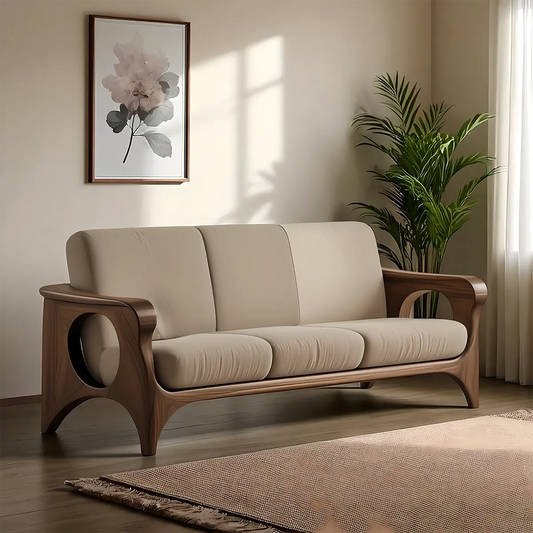 Modern design Ash wood sofa - Solid wood frame - Rustiracraft 