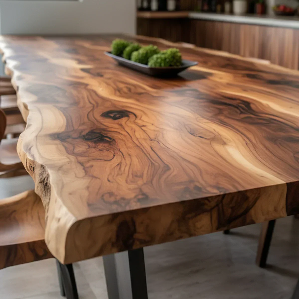 Natural Solid Wood Dining Table in Modern Rustic Luxury Style - Rustiracraft 