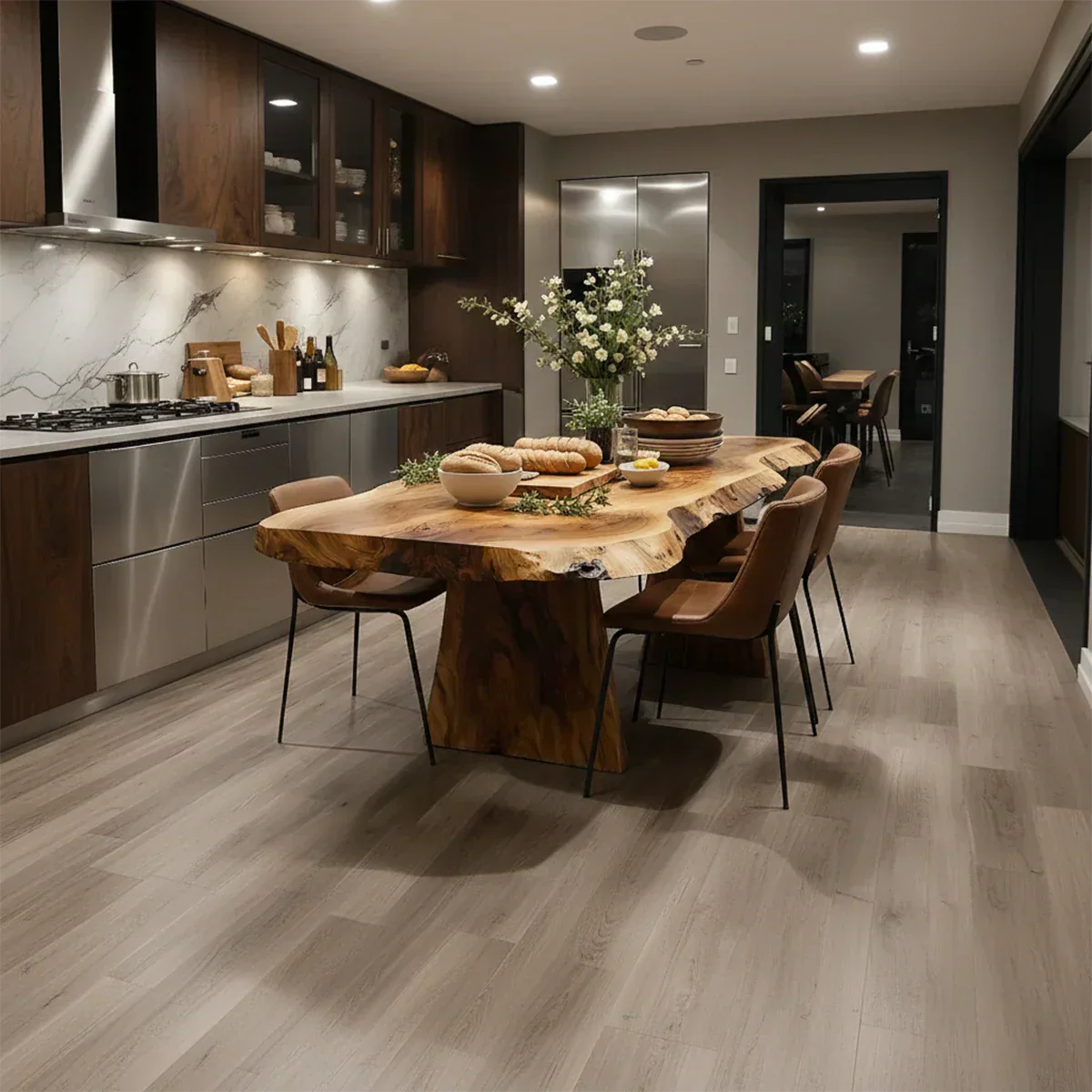 Natural Solid Wood Live-Edge Dining Table - Rustiracraft 