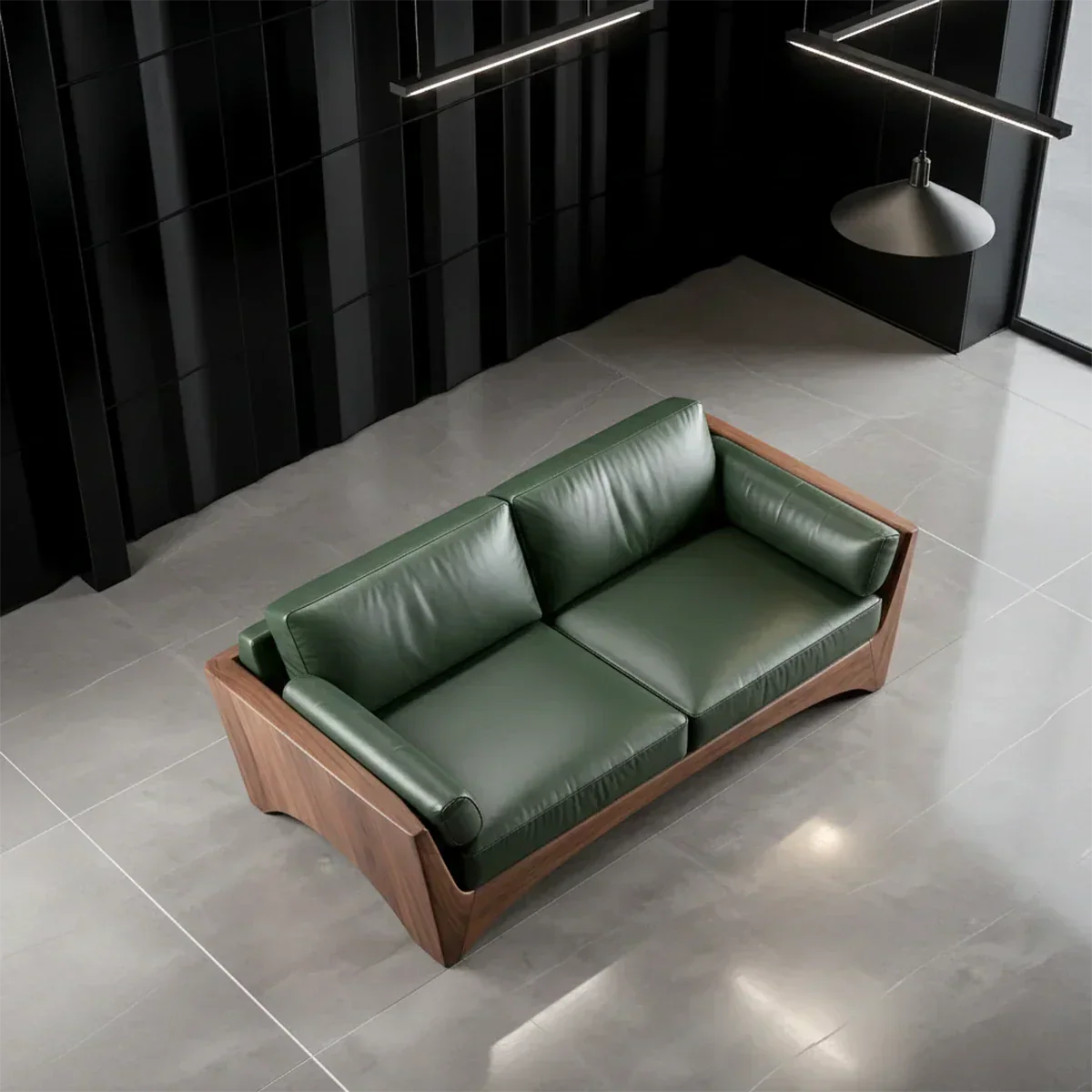 Premium Leather Solid Wood Sofa – Modern Rustic Minimalist - Rustiracraft 