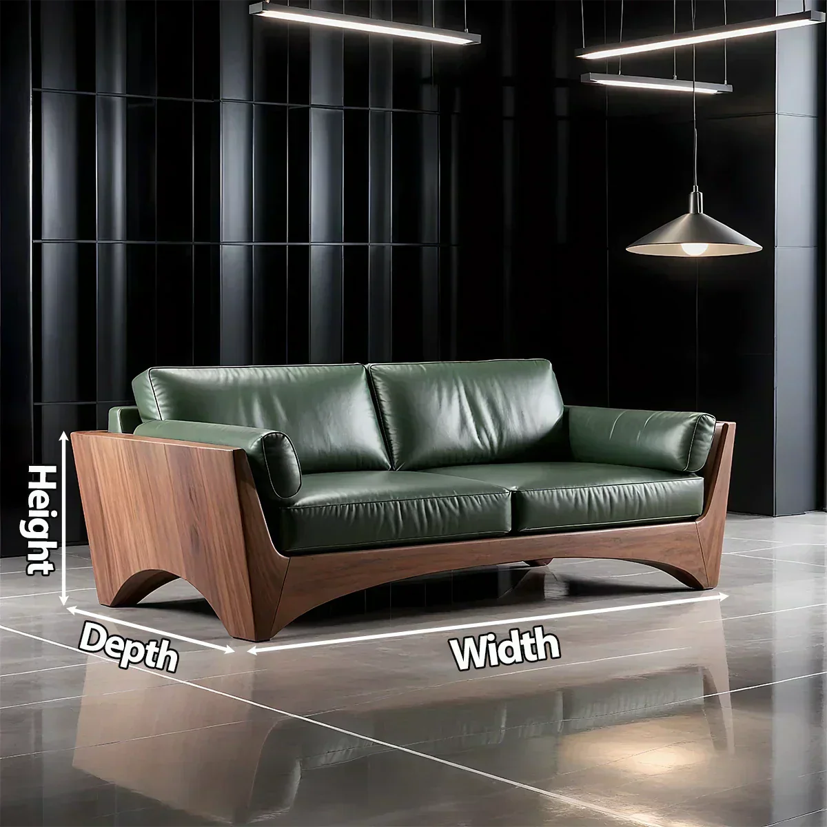 Premium Leather Solid Wood Sofa – Modern Rustic Minimalist - Rustiracraft