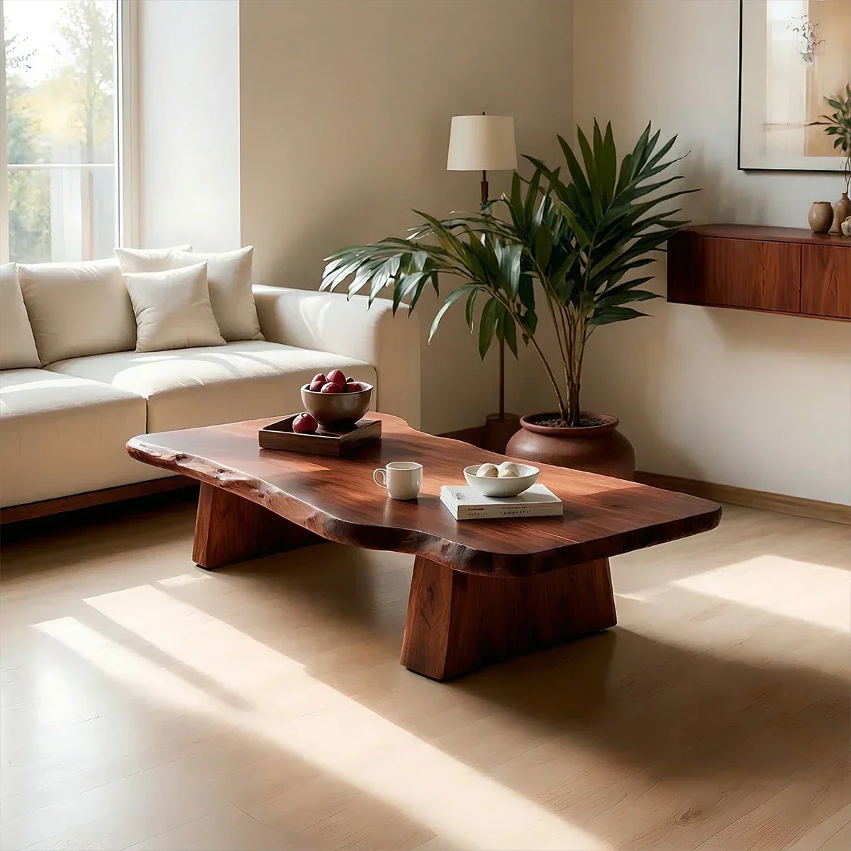 Premium Solid Wood Coffee Table – Modern Minimalist Living Room Table - Rustiracraft