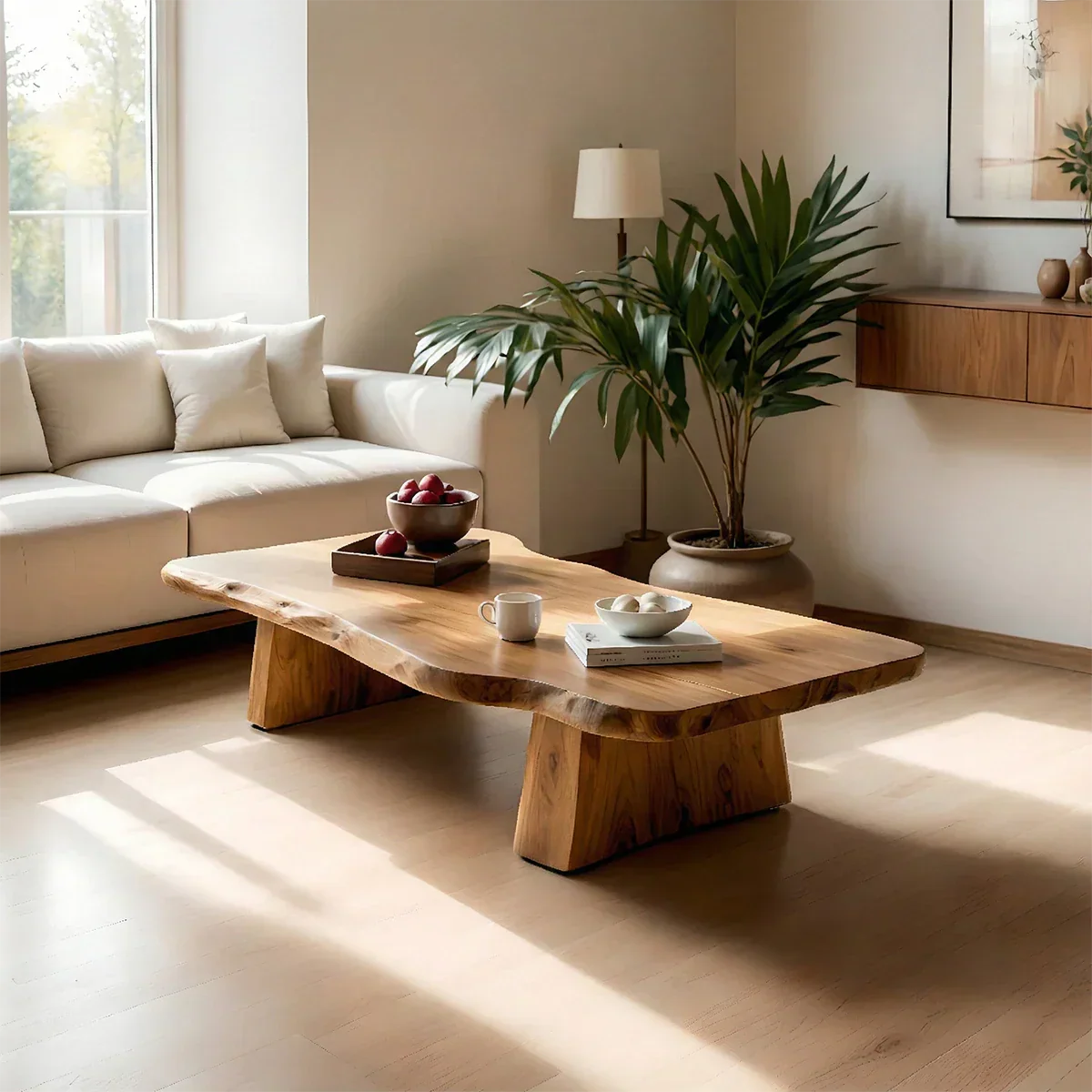 Premium Solid Wood Coffee Table – Modern Minimalist Living Room Table - Rustiracraft