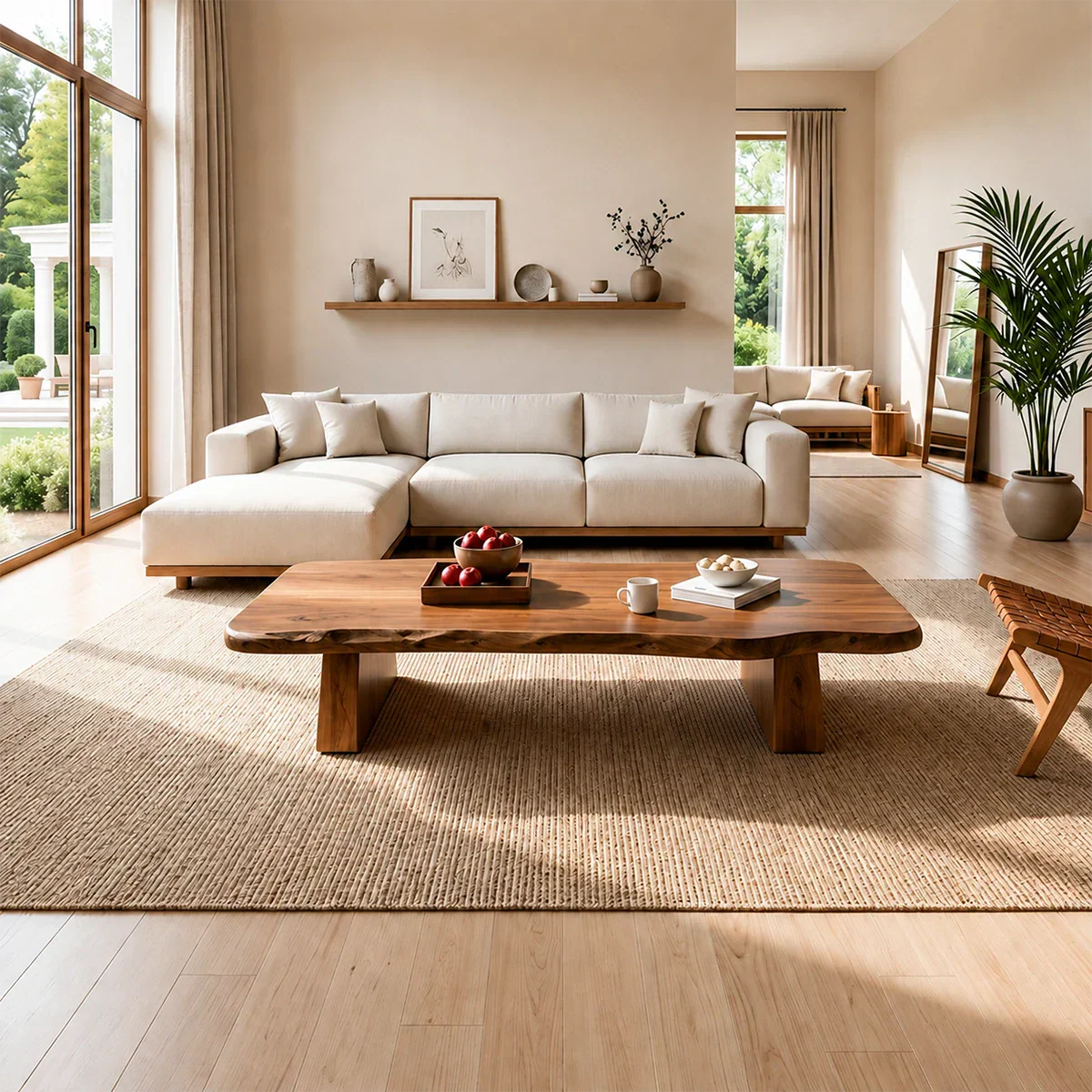 Premium Solid Wood Coffee Table – Modern Minimalist Living Room Table - Rustiracraft