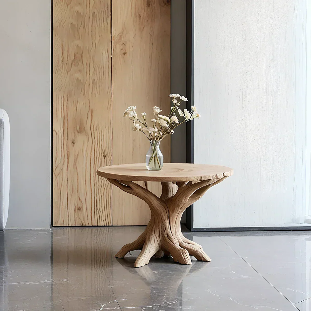 Solid Wood Center Table – Modern Sculptural Rootform Design - Rustiracraft 