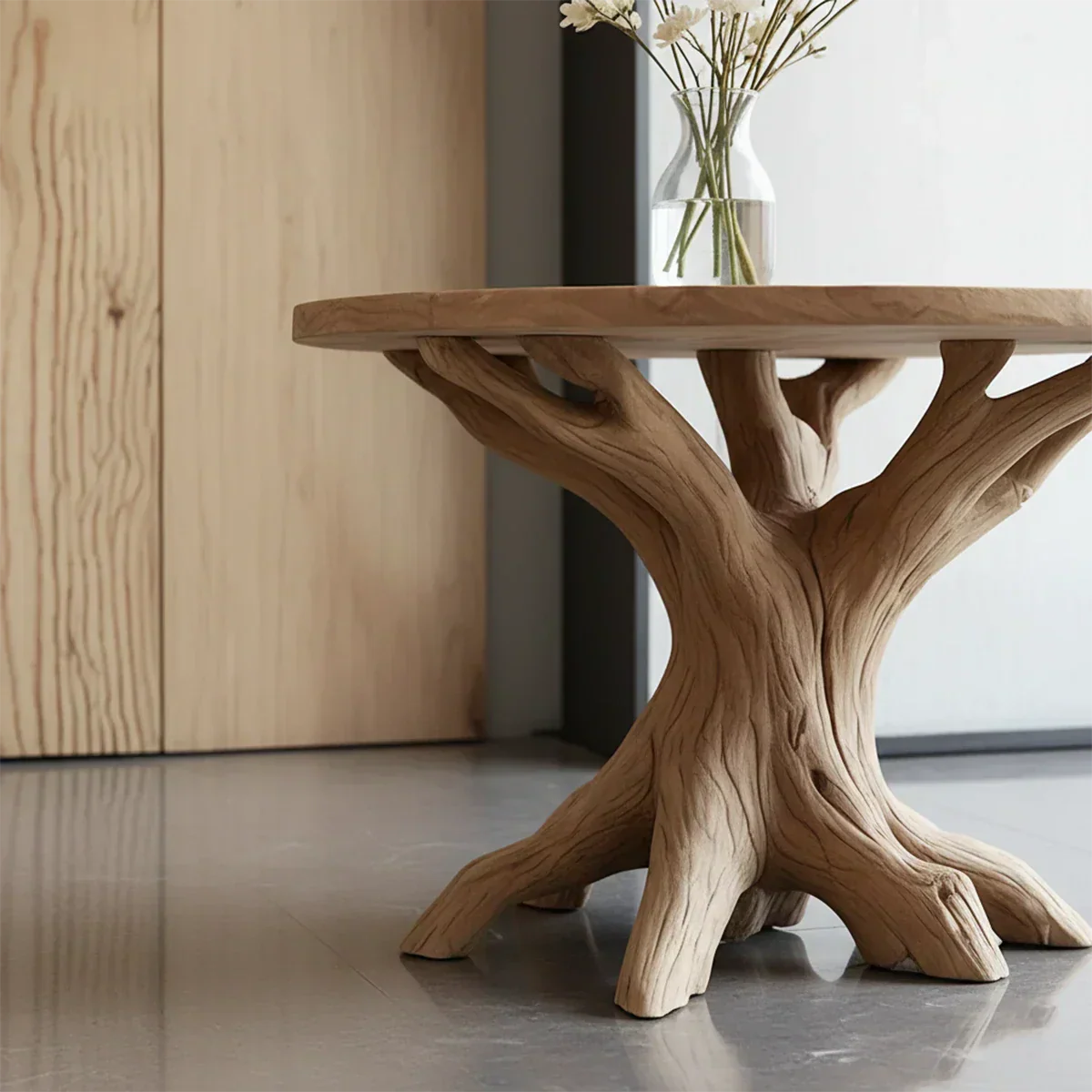 Solid Wood Center Table – Modern Sculptural Rootform Design - Rustiracraft 