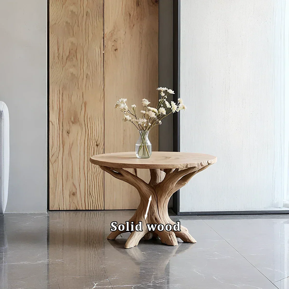 Solid Wood Center Table – Modern Sculptural Rootform Design - Rustiracraft 