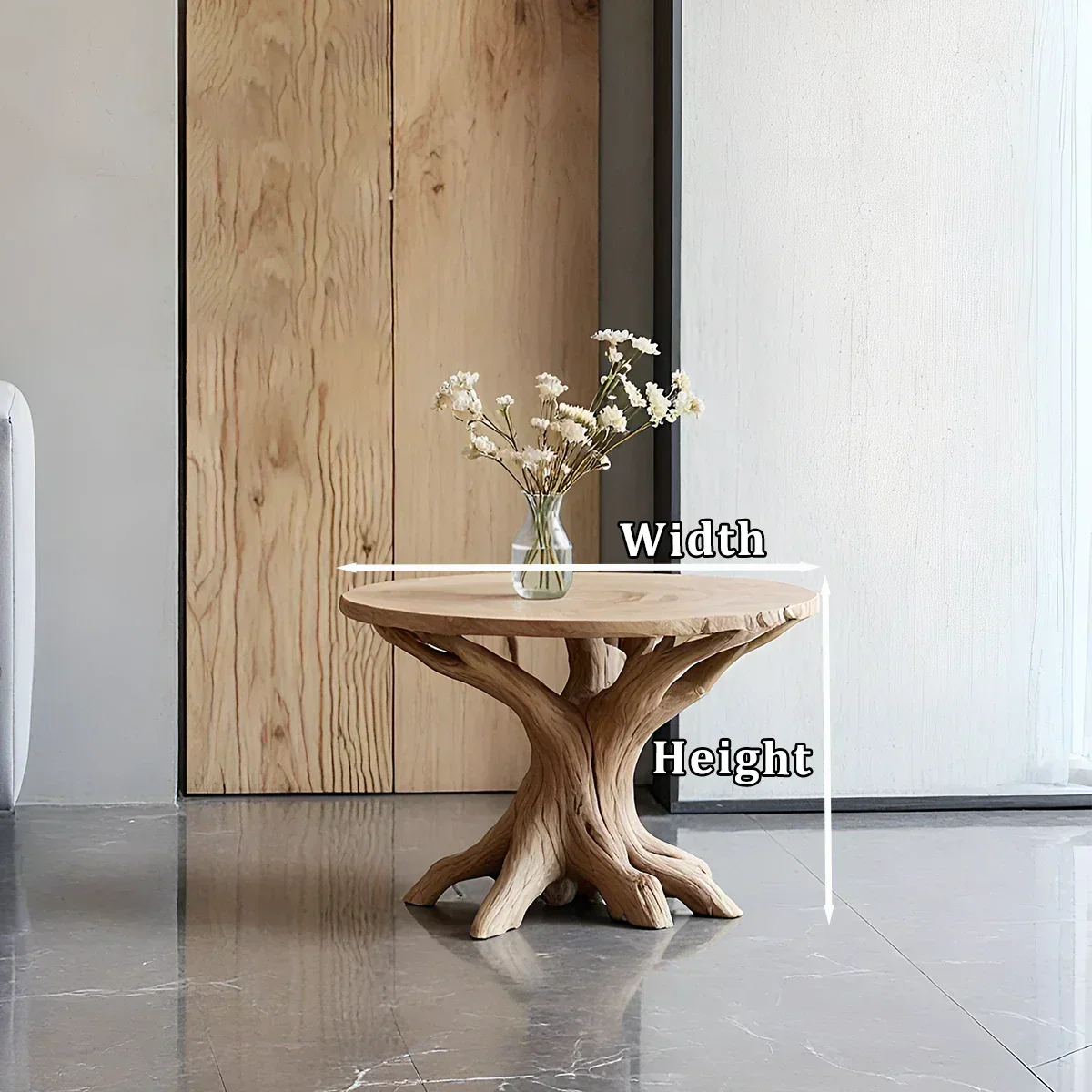 Solid Wood Center Table – Modern Sculptural Rootform Design - Rustiracraft 