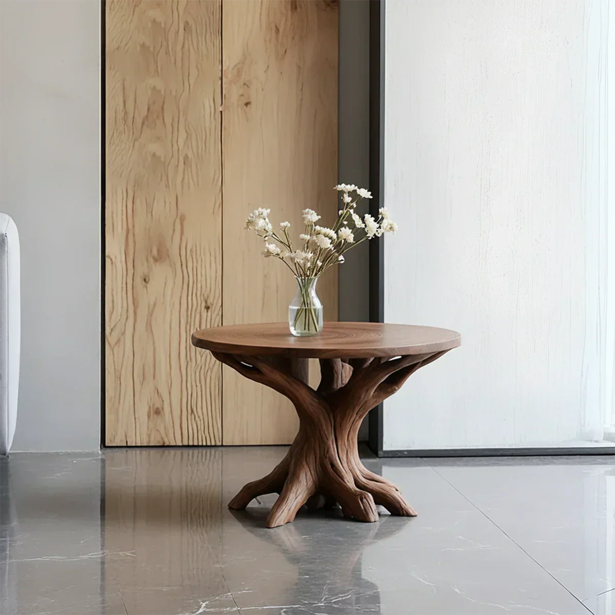 Solid Wood Center Table – Modern Sculptural Rootform Design - Rustiracraft 