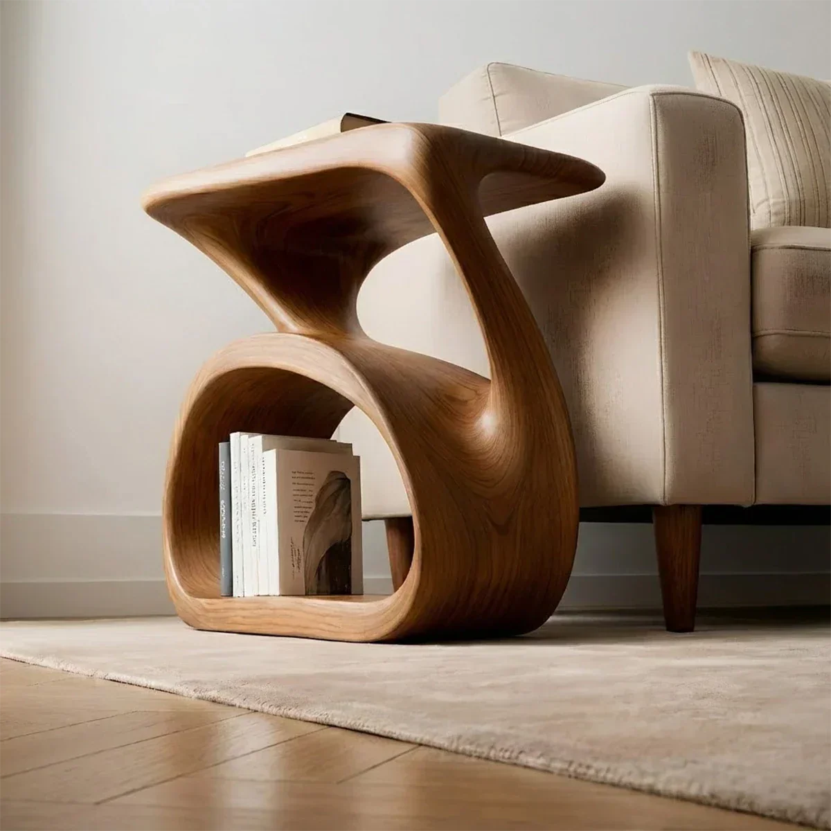 Solid Wood End Table – Organic Modern Harmony - Rustiracraft 