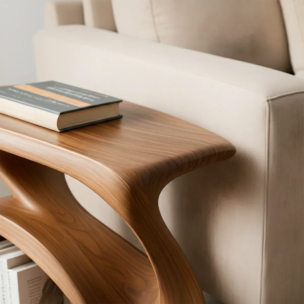 Solid Wood End Table – Organic Modern Harmony - Rustiracraft 