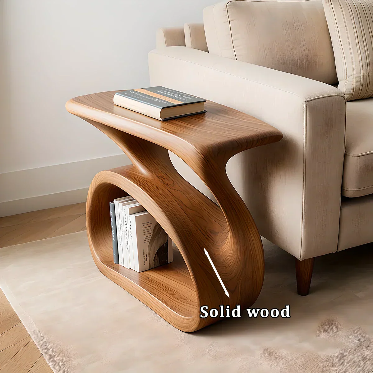 Solid Wood End Table – Organic Modern Harmony - Rustiracraft 