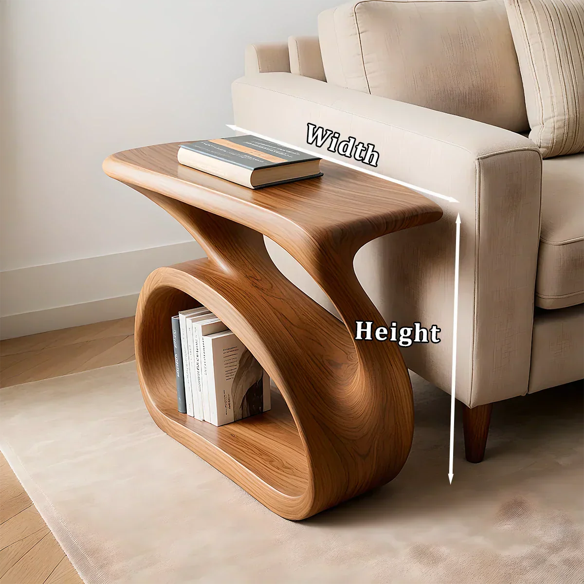 Solid Wood End Table – Organic Modern Harmony - Rustiracraft 