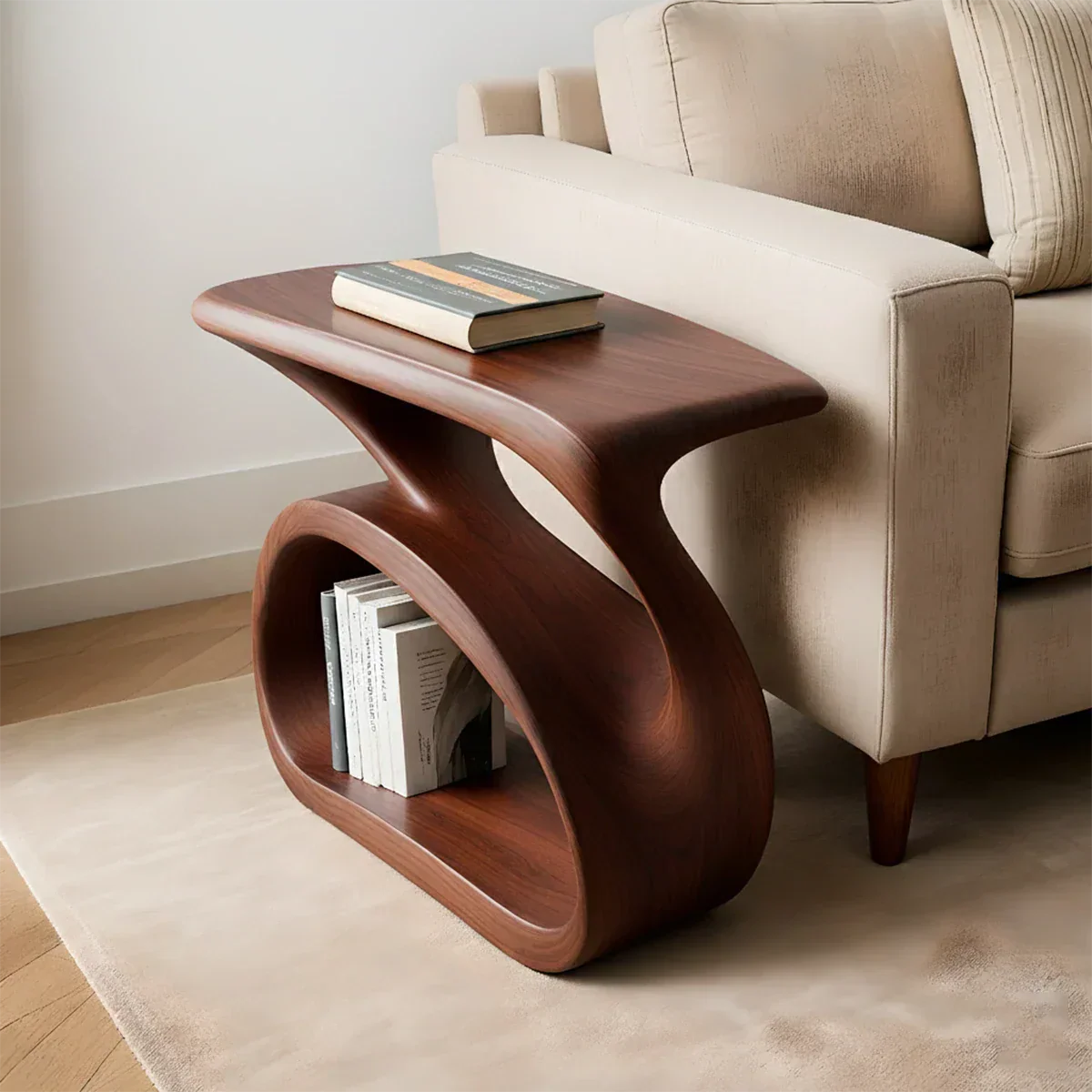 Solid Wood End Table – Organic Modern Harmony - Rustiracraft 