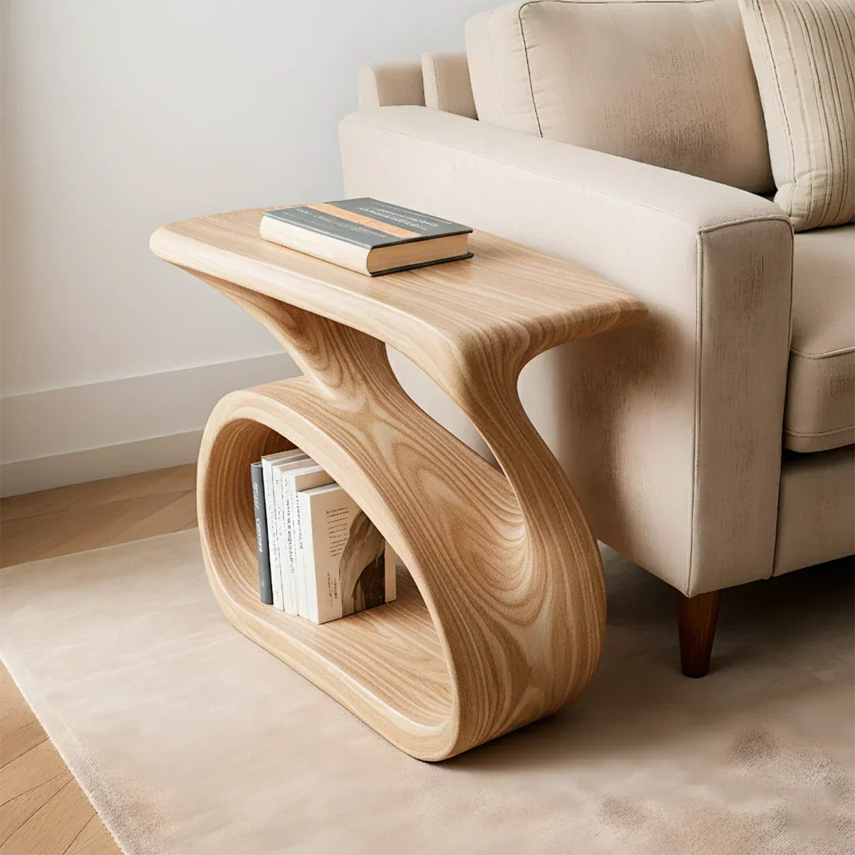 Solid Wood End Table – Organic Modern Harmony - Rustiracraft 